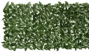 sötétzöld leveles erkélyparaván 500 x 75 cm