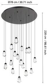 Eglo 390413 - LED Dimmelhető csillár zsinóron SINDICAT 17xLED/3W/230V 3000K