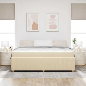 Ágykeret matraccal matracmal Krém 200 x 200 cm szövet