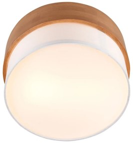 Fehér-natúr színű mennyezeti lámpa textil búrával Seasons – Trio