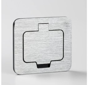 Brilagi - Kültéri beépített padló aljzat IP55 matt króm négyszögletes