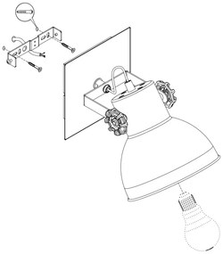 Eglo 43431 - Fali lámpa BARNSTAPLE 2 1xE27/28W/230V
