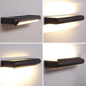 BRILAGI - SALERNO LED kültéri fali lámpa LED/12W/230V 35,5 cm fekete IP65