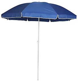 Fém csöves strand napernyő, 1,5 m átmérő, kék, hordozótáskával