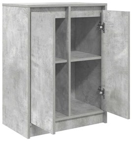 betonszürke szerelt fa tálalószekrény 57x34x76 cm