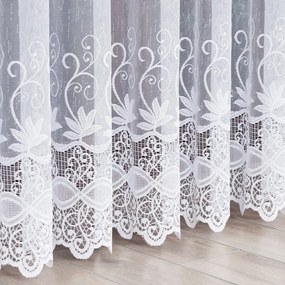 Jacquard Függöny Hosszú Nappali Erkély 250cm fehér