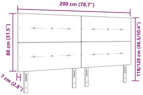 LED Fejtámla Lámpa Szürke 100 cm Bársony
