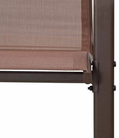 2 db barna textilén rakásolható kerti szék