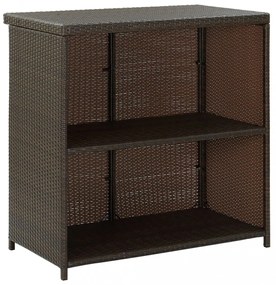 3 darabos barna polyrattan bárszett