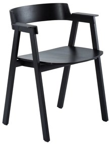 Fekete tölgyfa karfás étkezőszék Flip – Gazzda