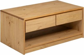 vidaXL SAUDA tölgyszínű tömör fenyőfa dohányzóasztal 99 x 55 x 45 cm