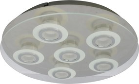 Italux modern LED mennyezeti lámpa flavio fehér króm átlátszó itxmd14088-06b ch