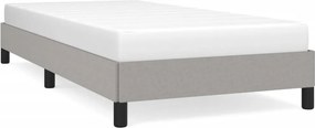 vidaXL világosszürke szövet ágykeret matrac nélkül 90x190 cm