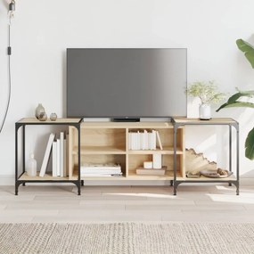 sonoma tölgy színű szerelt fa TV-szekrény 153 x 37 x 50 cm