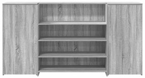 recepciós pult szürke sonoma 200x50x103,5 cm szerelt fa