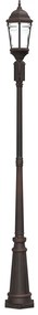 Kerti Lámpaoszlop 2-Lámpás E27 Bronz 235 cm Alumínium
