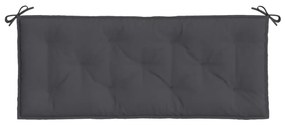 melange antracitszürke szövet kerti padpárna 120 x 50 x 7 cm