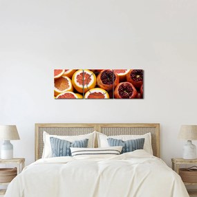 Narancsok és gránátalmák képe (órával) (90x30 cm)