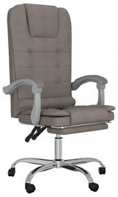 vidaXL tópszínű szövet dönthető irodai masszázsfotel