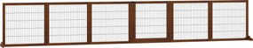 PawHut Állítható Kutyabiztonsági Kapu Lábakkal 432 x 70 cm Fa Kutya Kapu Összecsukható Lépcső Kapu Kutyabarrier Lépcsők, Ajtók, Folyosók Számára, 6 Pa