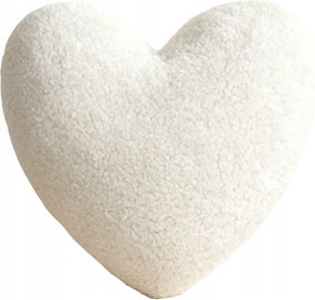 Karácsonyi díszpárna bükkfából 44x35 Fehér szív