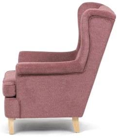 Pihenőfotel, vintage rózsaszín szövet kárpittal, AK-388 Belföldi raktárról