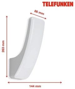 Telefunken 311604TF - LED Kültéri fali lámpa LED/15W/230V IP44 ezüst