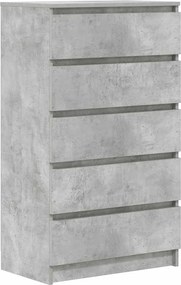 vidaXL betonszürke szerelt fa fiókos szekrény 60 x 36 x 103 cm