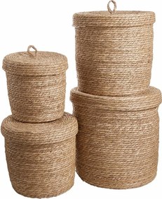 RUSH ROPE tengerifű kosár fedéllel Ø 30 cm