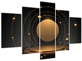 Kép - arany körök (150x105 cm)