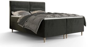 Franciaágy Boxspring 180 cm Saruta (sötétszürke) (matraccal és tárolóhellyel). 1047389