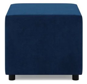 Zeus puff, bársony, 50x50, kék