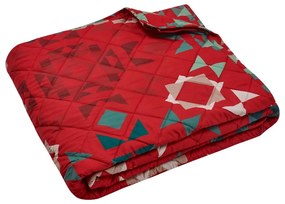 Piros steppelt ágytakaró 220x230 cm Patchwork – Catherine Lansfield