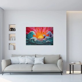 Kép - Hullámmozaik (90x60 cm)