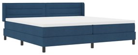 Boxspring ágy matraccal, kék, 200x200 cm - Szövet