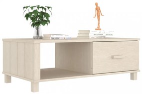 HAMAR mézbarna tömör fenyőfa dohányzóasztal 100 x 55 x 35 cm