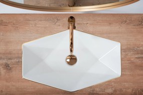Pultos mosdó Rea Vegas White Rose Gold Edge