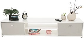 Nappali bútor, fehér/szürke, GENTA