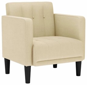 krém szövet kanapészék karfás szék 53 cm