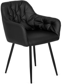 Fekete Eco-bőr Étkezőszék. NICO