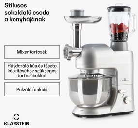 Klarstein Lucia, konyhai robotgép, turmixgép, húsdaráló, 1800 W