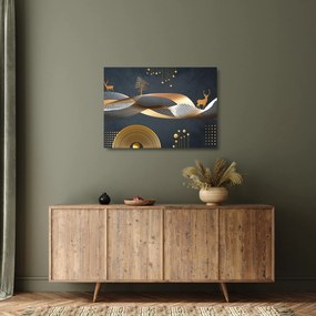 Kép - Grafika szarvassal (üvegen) (70x50 cm)