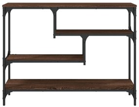 barna tölgyszínű szerelt fa tálalóasztal 100x30x75 cm