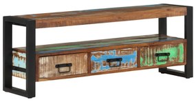 tömör újrahasznosított fa TV-szekrény 120 x 30 x 45 cm