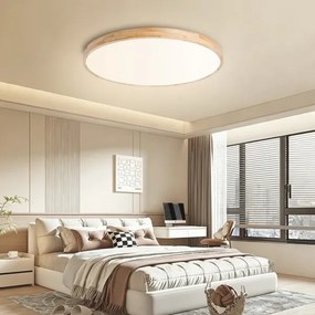 BRILAGI - Dimmelhető lámpatest WOODLINE LED/100W/230V 3000-6000K tölgy átm. 80 cm + távirányító