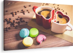 Kávé és a macaroon képe (90x60 cm)