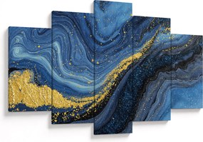 Kép - Kék-arany absztrakció (150x105 cm)