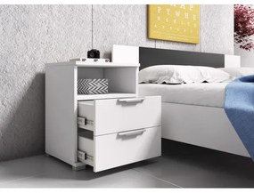 Fehér NED éjjeliszekrény