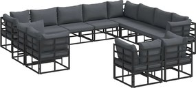 vidaXL Kerti Kanapé Szett párnával 12 pcs