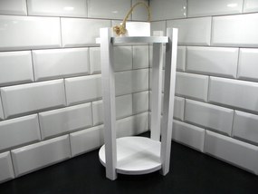 Lampion fa lámpa 40 cm fehér kerek